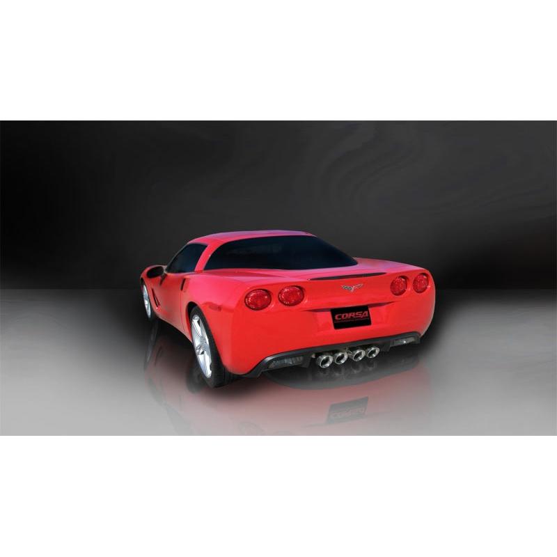 Corsa 2009-2013 Chevrolet Corvette C6 6.2L V8 Polished Xtreme Axle-Back Exhaust-SR1 Performance