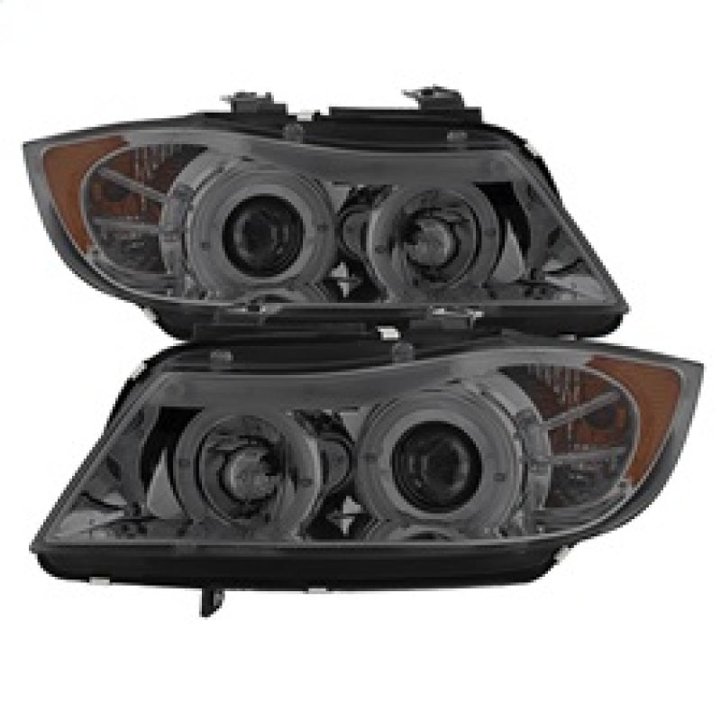 Spyder BMW E90 3-Series 06-08 (4 dr) Proj LED Halo Amber Reflctr Rplc Bulb Smke PRO-YD-BMWE9005-AM-S-SR1 Performance