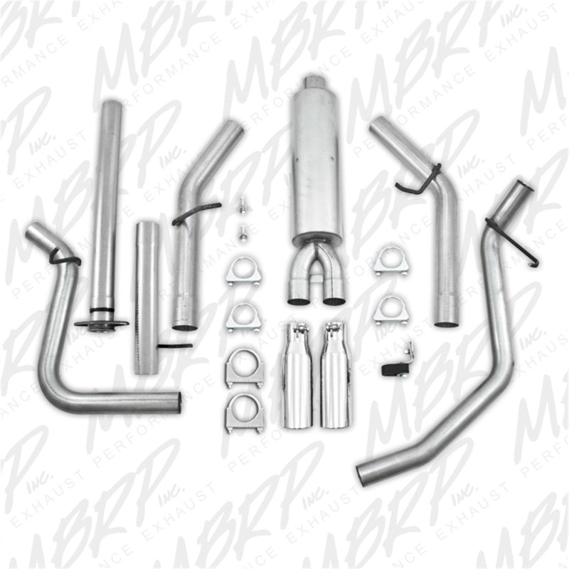 MBRP 2007-2008 Chev/GMC 1500 (Next Gen.) CC EC (excl. 8 bed) 4.8/5.3L/6.0L Cat Back Dual Split-SR1 Performance