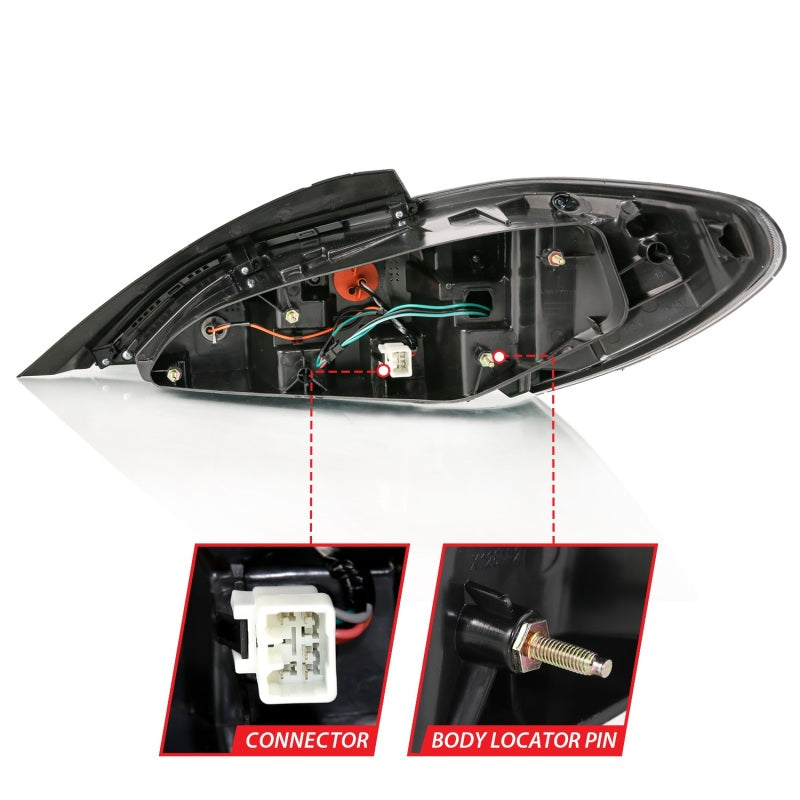 ANZO 10-13 Hyundai Genesis 2DR LED Taillights Smoke-SR1 Performance