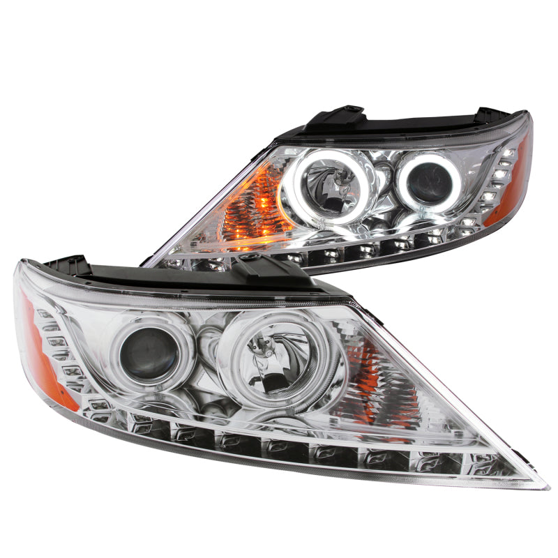 ANZO 2011-2013 Kia Sorento Projector Headlights w/ Halo Chrome (CCFL)-SR1 Performance