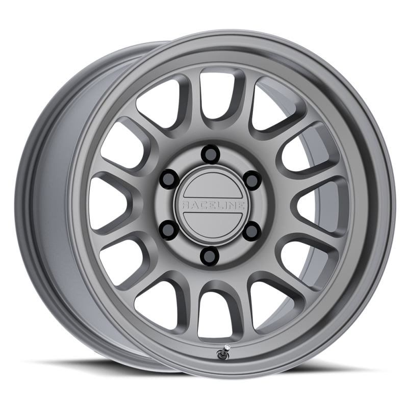 Raceline 958B Rogue 17x9 Inch Titanium Wheel - 8x170 Bolt Pattern with -12mm Offset