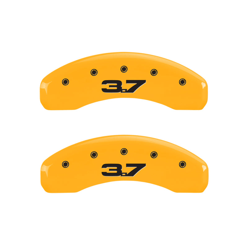 MGP 4 Caliper Covers Engraved Front 2015/Mustang Engraved Rear 2015/Bar & Pony Black finish slvr-SR1 Performance