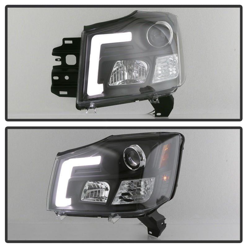 Spyder 04-15 Nissan Titan / 04-07 Nissan Armada V2 Projector Headlights - Black PRO-YD-NTI04-DRL-BK-SR1 Performance