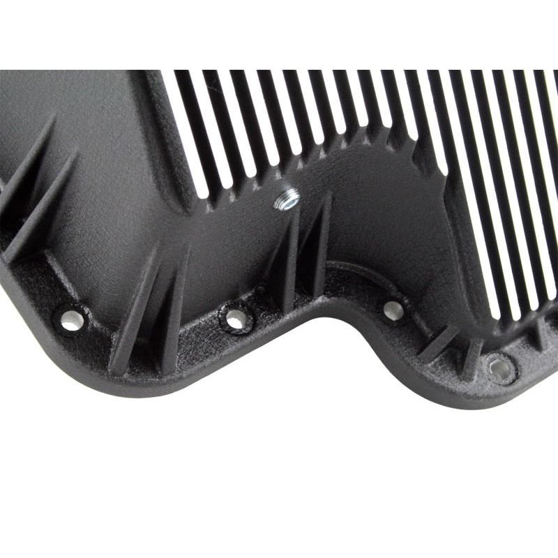 afe Transmission Pan (Black); Ford Diesel Trucks 03-10 V8-6.0/6.4L (td)-SR1 Performance