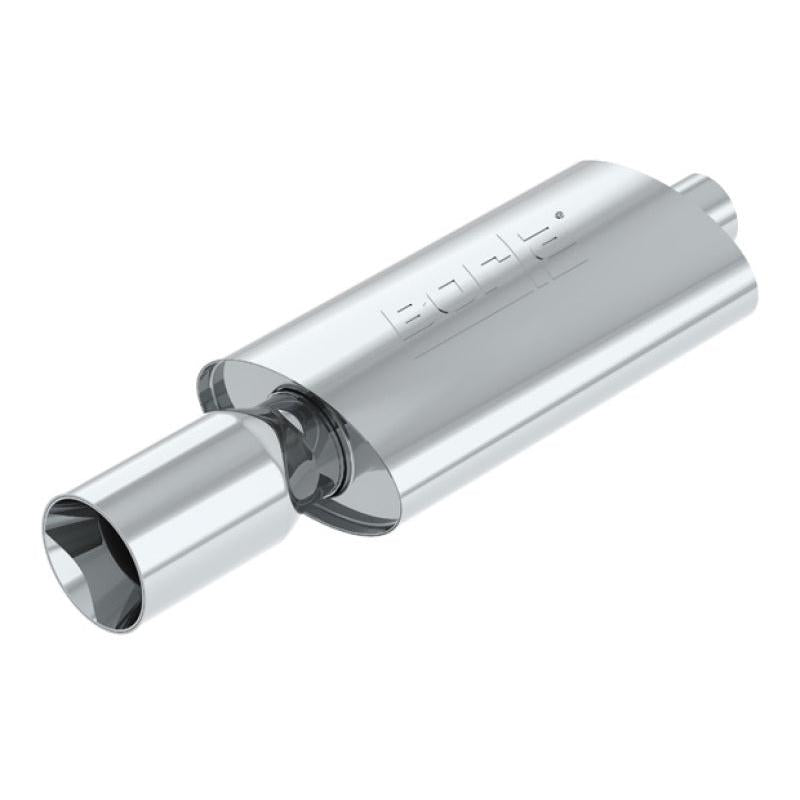 Borla Boomer Muffler Thumper Oval 2-1/4in In 4in Side Rount Out-SR1 Performance
