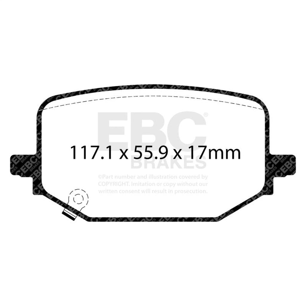 EBC Yellowstuff Rear Brake Pads for 2019+ Ford Explorer ST and Lincoln Aviator – High-Performance Street and Track Use