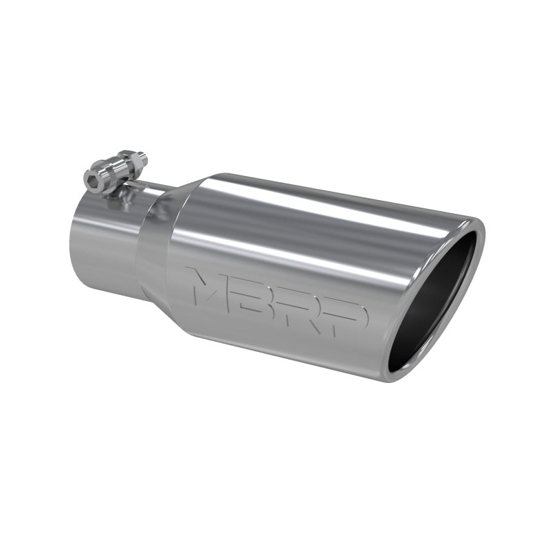 MBRP Universal Tip 4in OD 2.75in Inlet 10in Length Angled Rolled End T304-SR1 Performance