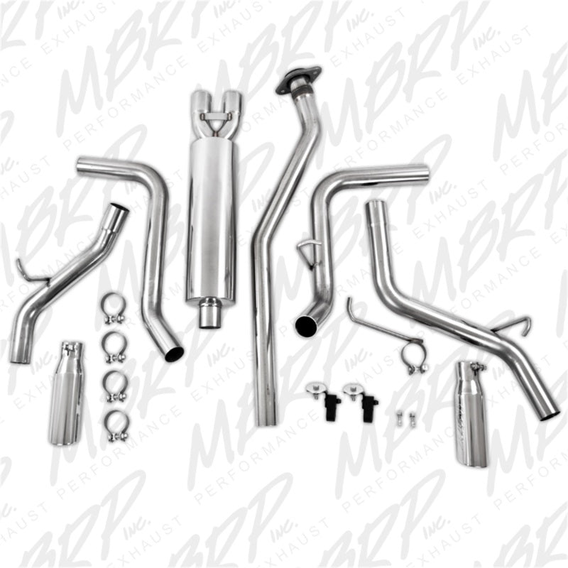 MBRP 2003-2007 Chev/GMC 1500 Classic 4.8/5.3L EC/CC-SB Cat Back Dual Split Side-SR1 Performance