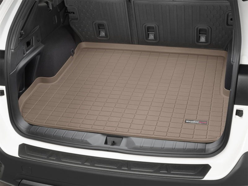 WeatherTech 2020+ Subaru Outback Cargo Liner Tan – Complete Trunk Protection with Raised Lip and Textured Finish