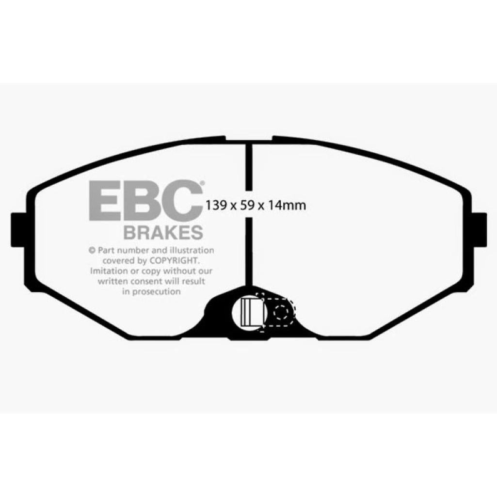 EBC Redstuff Ceramic Low Dust Front Brake Pads for Infiniti J30 (1993-1997)