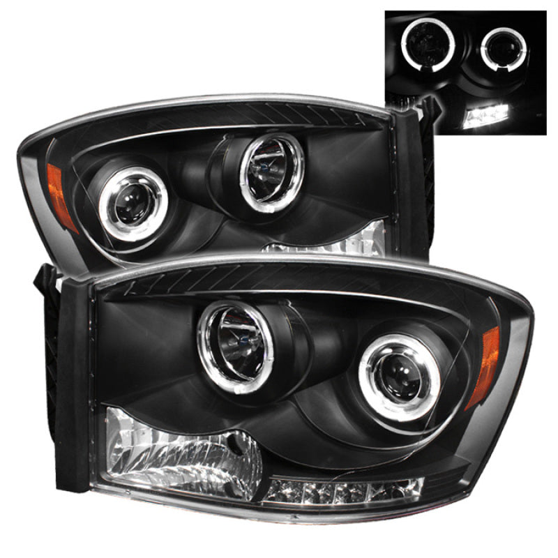 Spyder Dodge Ram 1500 06-08/Ram 2500 06-09 Projector Headlights LED Halo LED Blk PRO-YD-DR06-HL-BK-SR1 Performance
