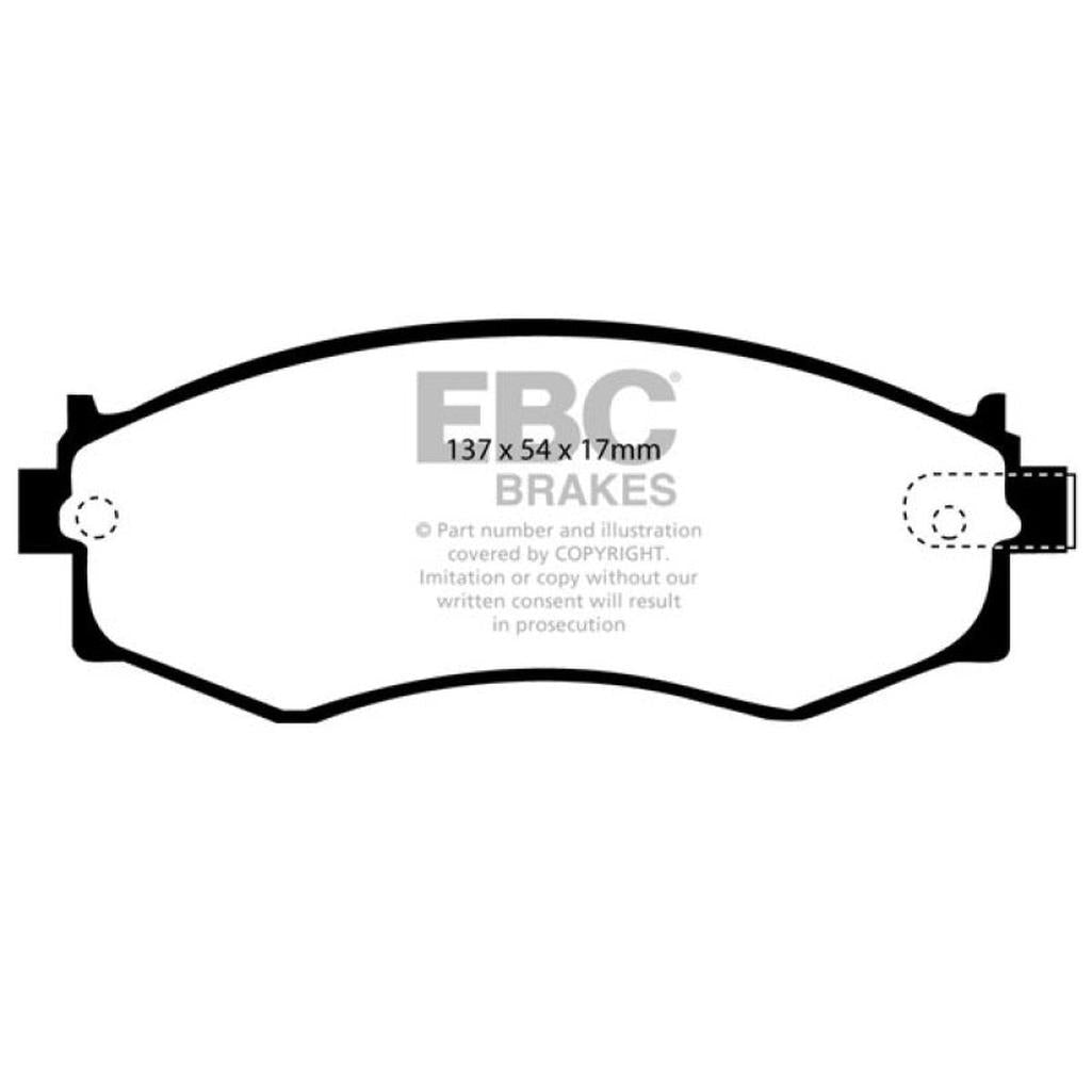 EBC Redstuff Ceramic Low Dust Front Brake Pads for Nissan 240SX and Infiniti G20 (Part No. DP3792C)