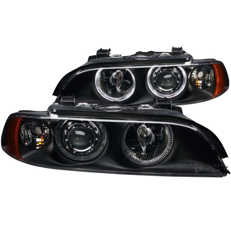 ANZO 1997-2001 BMW 5 Series Projector Headlights w/ Halo Black-SR1 Performance