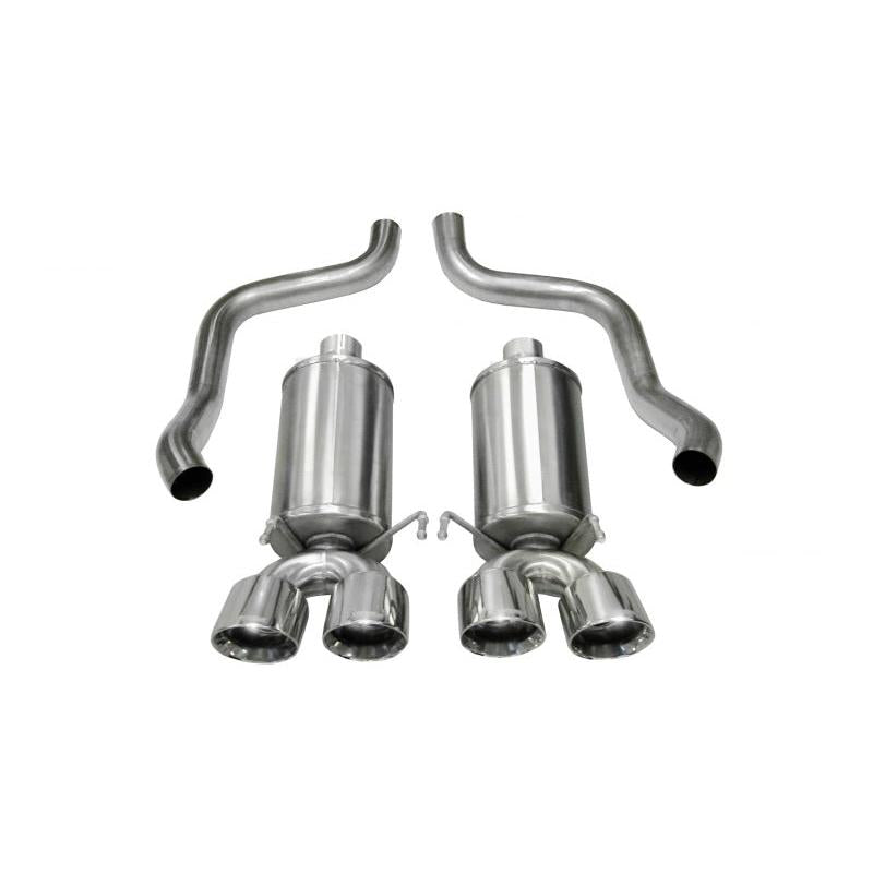 Corsa 2005-2007 Chevrolet Corvette C6 6.0L V8 Polished Xtreme Axle-Back Exhaust-SR1 Performance