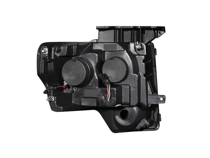 ANZO 2009-2014 Ford F-150 Projector Headlights w/ Halo Black (CCFL)-SR1 Performance
