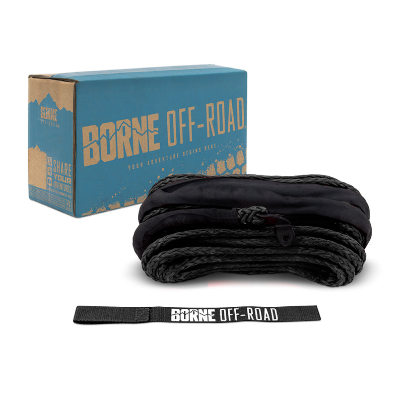Borne Off-Road Synthetic Rope 3/8 inch x 85 feet - Black