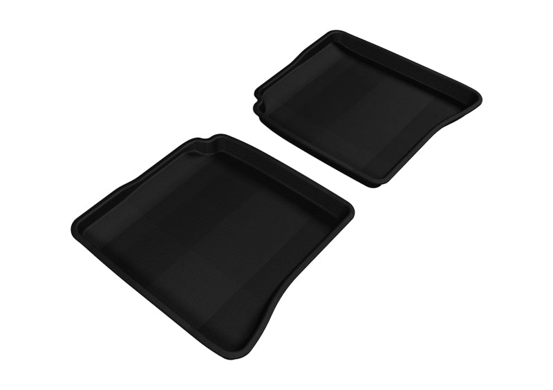 3D MAXpider 2007-2013 Mercedes-Benz S-Class W221 Kagu 2nd Row Floormats - Black-SR1 Performance