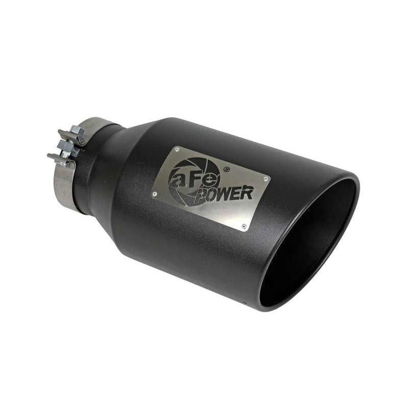 aFe Power Universal 5in Inlet 8in Outet MACH Force-XP Clamp-On Exhaust Tip - Black-SR1 Performance