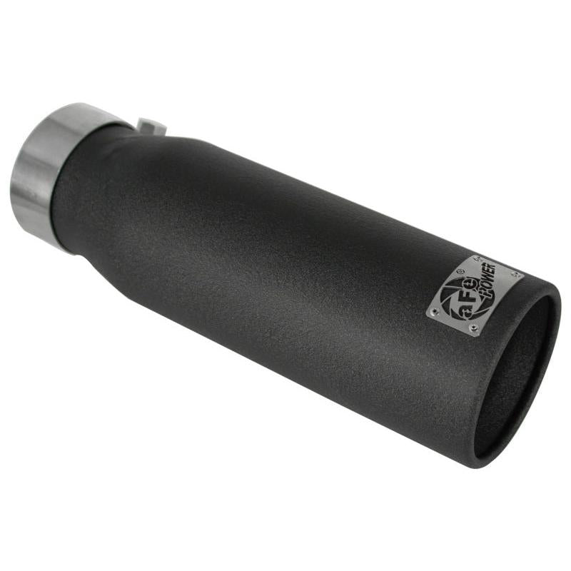 aFe MACHForce XP Exhausts Tips SS-304 EXH Tip 3in x 4Out x 12L Bolt-On (blk)-SR1 Performance