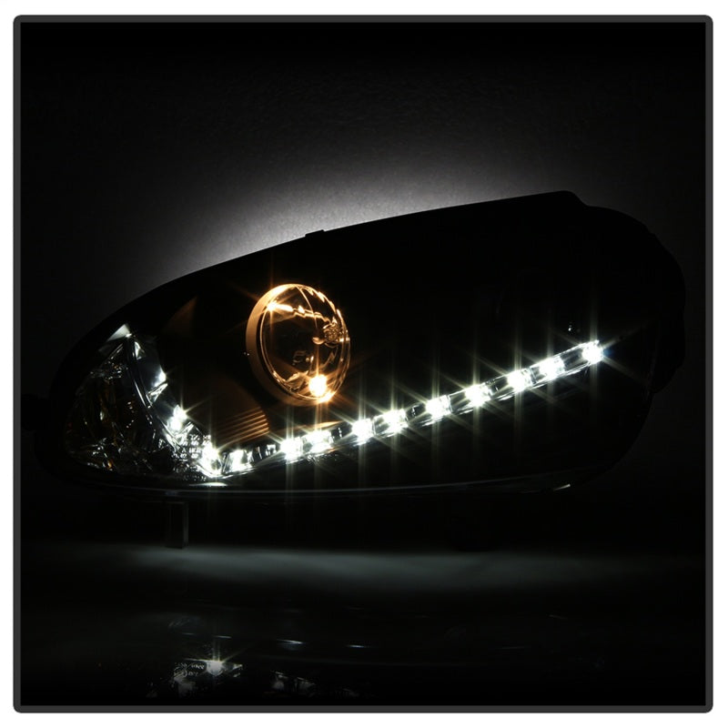 Spyder Volkswagen GTI 06-09/Jetta 06-09 Xenon/HID Model Only - DRL Black PRO-YD-VG06-HID-DRL-BK-SR1 Performance