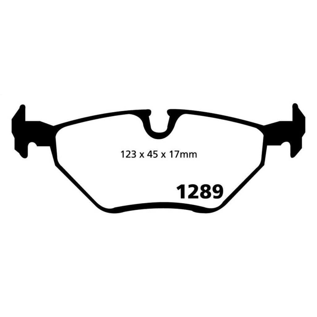 EBC Yellowstuff Rear Brake Pads for BMW Z3 1999-2003 and 2000-2002 BMW 3 Series