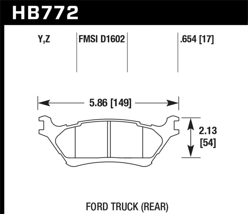 Hawk 2012-2016 Ford F-150 / Full-Size Trucks and SUV - LTS Street Brake Pads-SR1 Performance