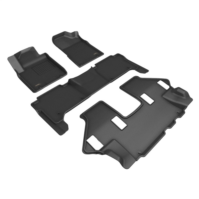 3D Maxpider 19-24 Nissan Armada Kagu Floor Mat- Black R1 R2 R3-SR1 Performance