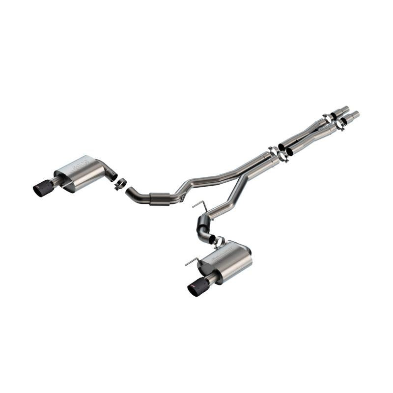 Borla 2024 Ford Mustang GT 5.0L V8 w/o Active Exhaust S-Type Cat-Back Exhaust System - Carbon Fiber-SR1 Performance