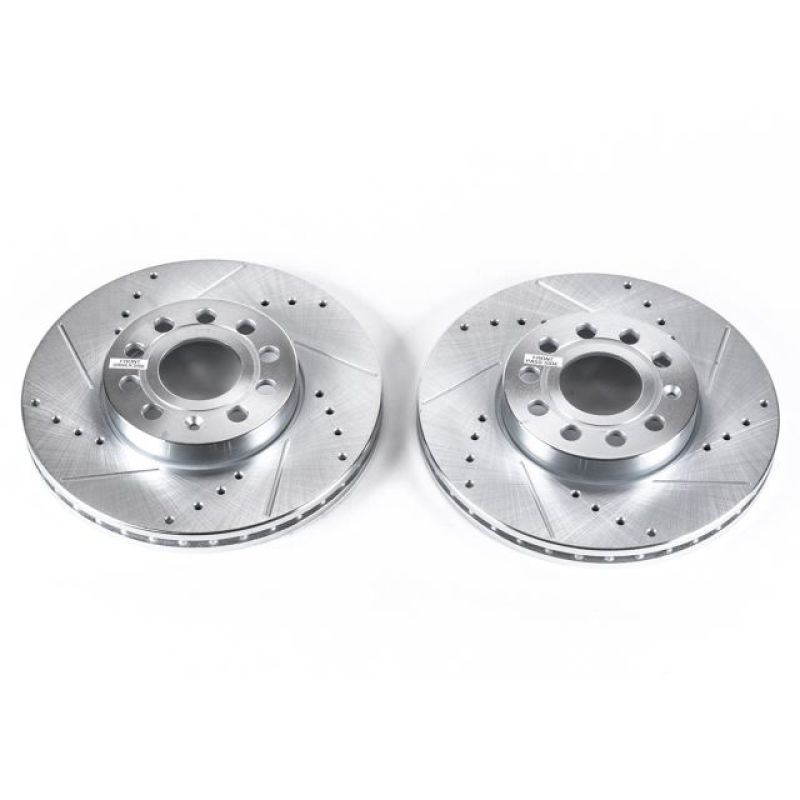 Power Stop 10-13 Audi A3 Front Evolution Drilled & Slotted Rotors - Pair-SR1 Performance