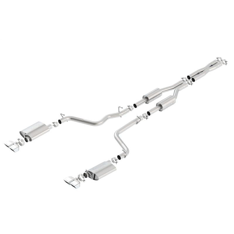 Borla 09-14 Dodge Challenger R/T 5.7L RWD 2Dr. Dual Rctgl. Angle S-Type CB Exhaust - Rear Split Exit-SR1 Performance