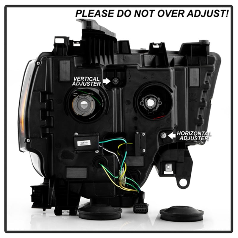 Spyder 19-22 Dodge Ram 2500 (Halogen Only) Projector Headlights - Black PRO-YD-DR19HDHALSI-SEQ-BK-SR1 Performance