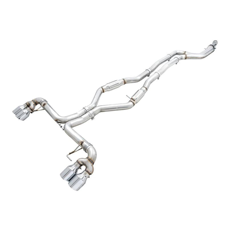 AWE Tuning 2019+ BMW M340i (G20) Track Edition Exhaust - Quad Chrome Silver Tips-SR1 Performance
