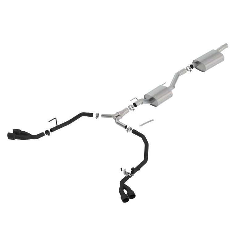 Borla 2020 Jeep Gladiator JT 3.6L V6 AT/MT AWD 2.75-2in Touring Catback Ceramic Blk Tailpipe & Tips-SR1 Performance