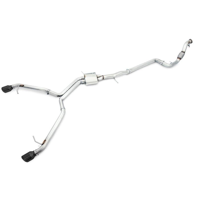 AWE Tuning Audi B9 A4 Track Edition Exhaust Dual Outlet - Diamond Black Tips (Includes DP)-SR1 Performance