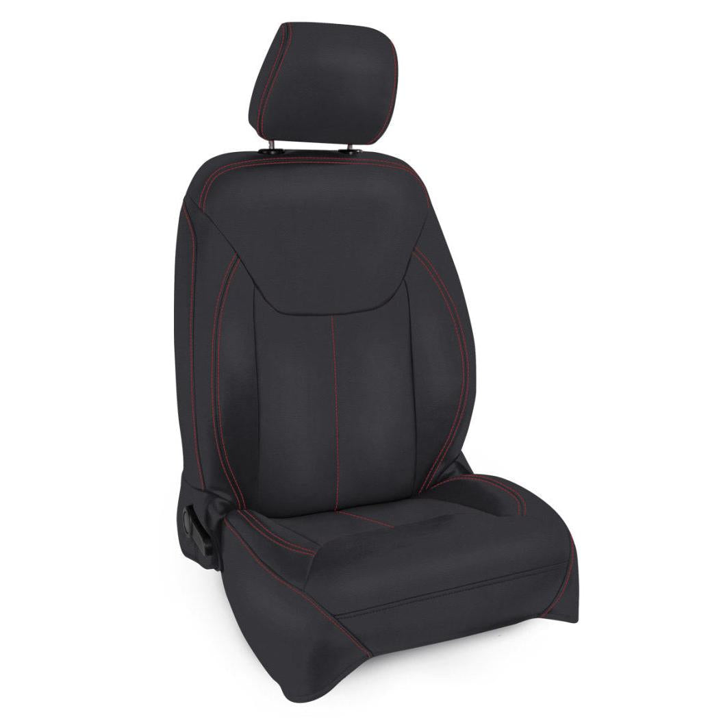 PRP 13-18 Jeep Wrangler JK Front Seat Covers/2 door or 4 door (Pair) - Black with Red Stitching-SR1 Performance