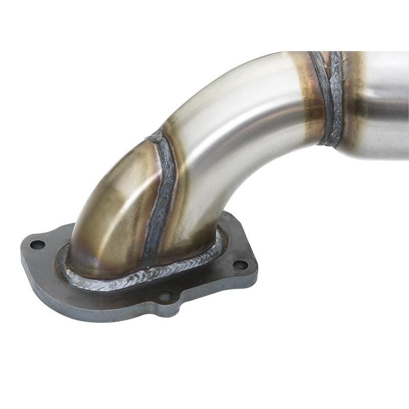 aFe POWER 14-18 Chevrolet Corvette C7 & Z06 Twisted Steel 3in 304 Stainless Steel Mid Pipe w/ Cat-SR1 Performance