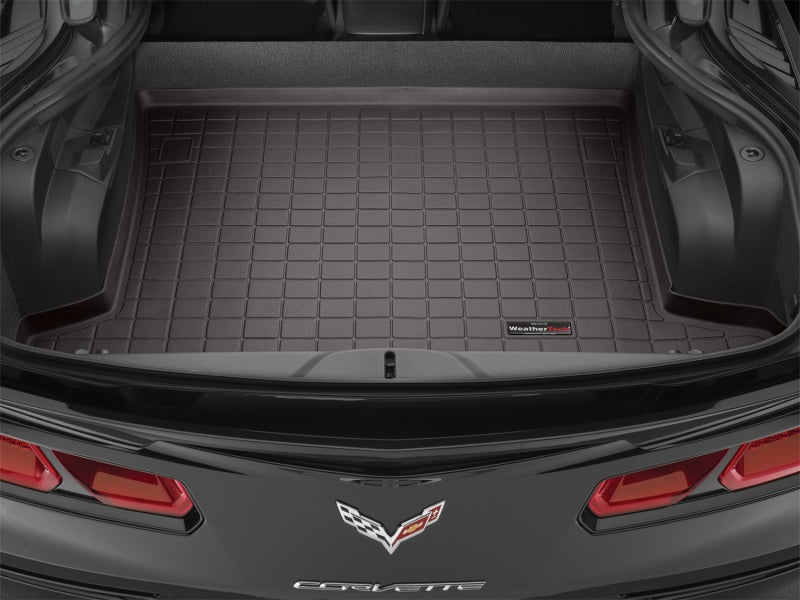 WeatherTech 14-19 Chevrolet Corvette Cargo Liners - Cocoa for Complete Trunk Protection