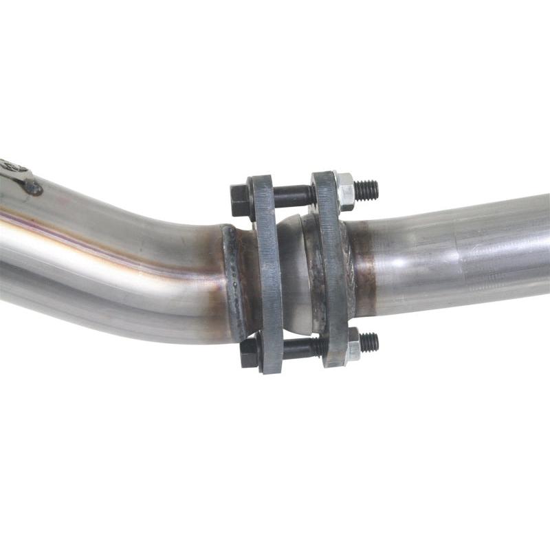 aFe Twisted Steel Delete Down-Pipe and Y-Pipe 2 to 2-1/2in Alum Steel Exhaust 12-16 Jeep Wrangler-SR1 Performance