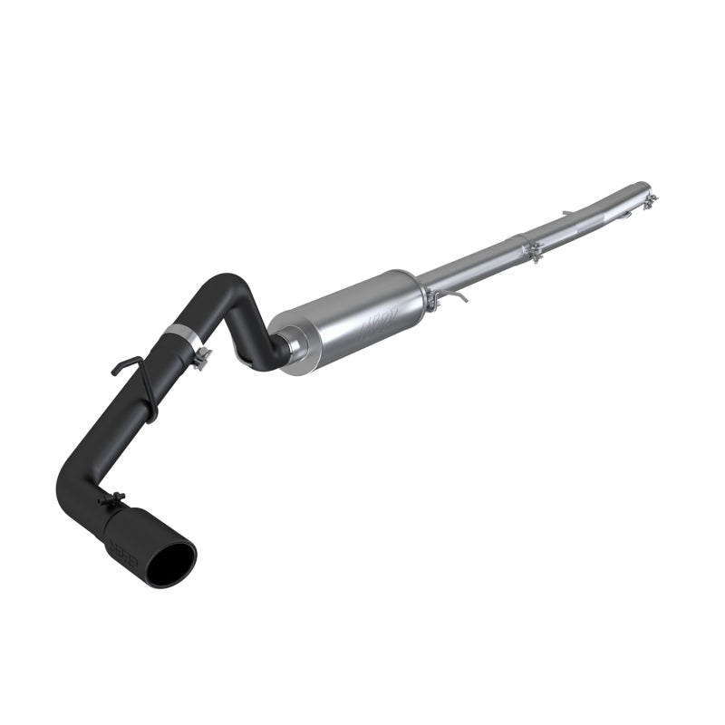 MBRP 2019 Ford Ranger Ecoboost 2.3L 4in OD Tip Single Side Exit 3in Black Coated Cat Back-SR1 Performance