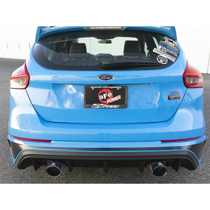aFe Takeda 3in 304 SS Cat-Back Exhaust System w/ Blue Flame Tip 16-18 Ford Focus RS I4-2.3L (t)-SR1 Performance