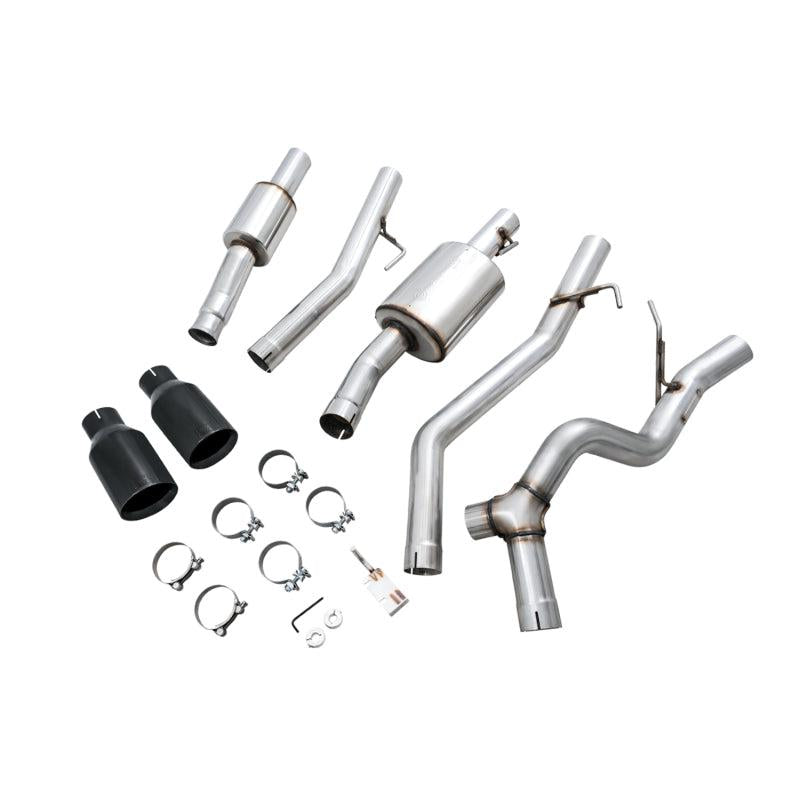 AWE Tuning 20-21 Jeep Gladiator JT 3.6L Tread Edition Cat-Back Dual Exhaust - Diamond Black Tip-SR1 Performance