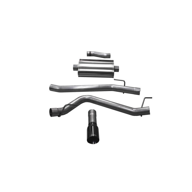 Corsa 20-24 Jeep Gladiator JT 3.6L Single Side Exit Cat-Back Exhaust System w/ Single 4in Black Tip-SR1 Performance