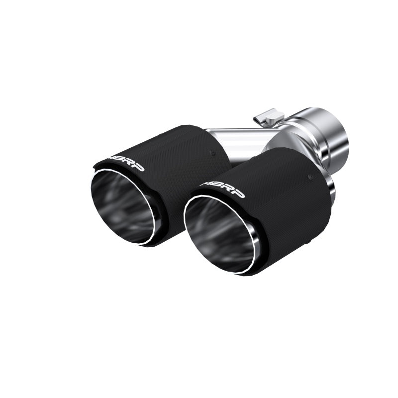 MBRP Universal Carbon Fiber Dual Tip 3.5in OD/2.5in Inlet-SR1 Performance