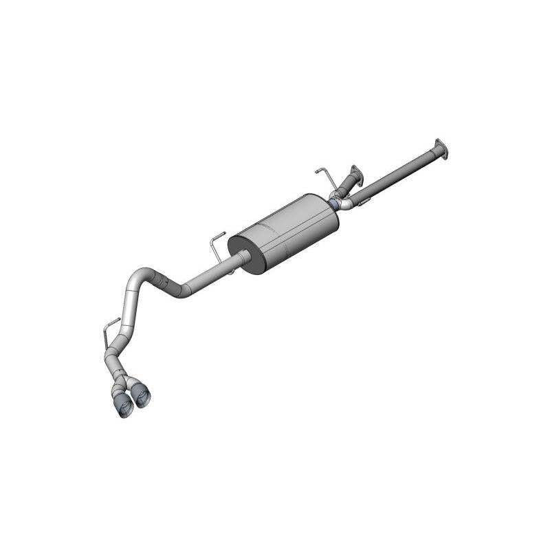Corsa 2007-2008 Toyota Tundra Double Cab/Crew Max 5.7L V8 Polished Sport Cat-Back Exhaust-SR1 Performance