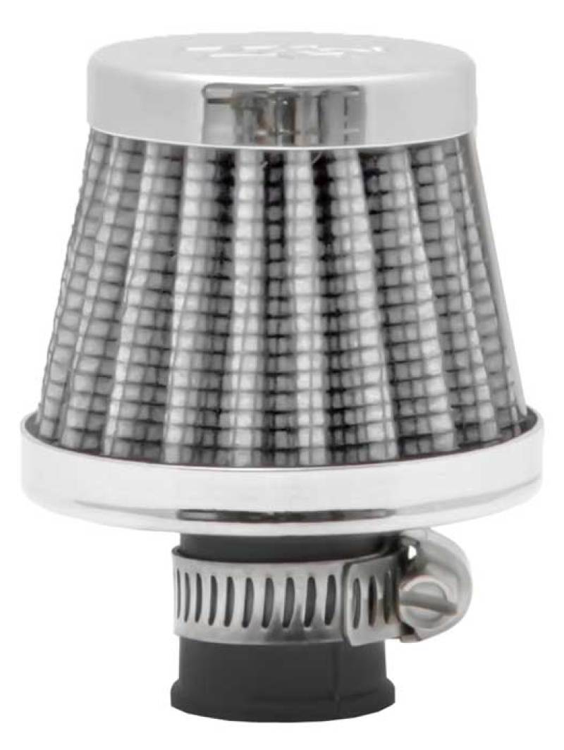 K&N 2in Base OD x .375in Flange ID x 1.75in H Rubber Base Crankcase Vent Filter - White-SR1 Performance