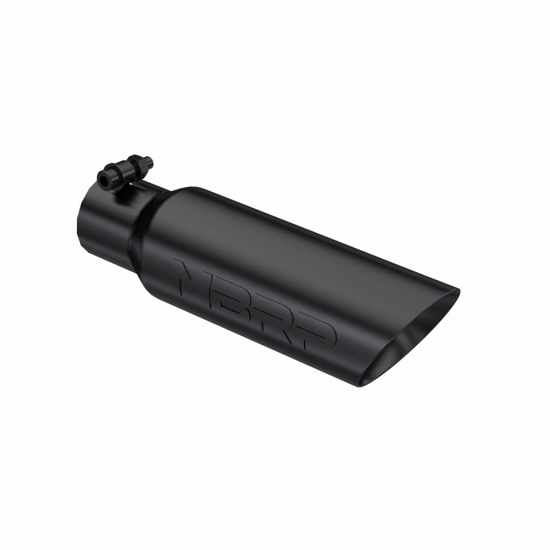 MBRP Universal Tip 3.5 O.D. Dual Wall Angled 2.5 inlet 12 length - Black Finish-SR1 Performance