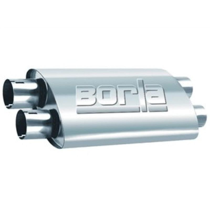Borla Universal ProXS Muffler - Oval Dual/Dual Inlet/Outlet 2.5in Tubing 19inx4inx9.5in Case-SR1 Performance