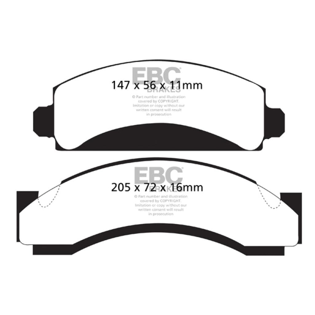 EBC Yellowstuff Front Brake Pads for Chevrolet G30 - High-Performance Street and Track Use Part DP41241R
