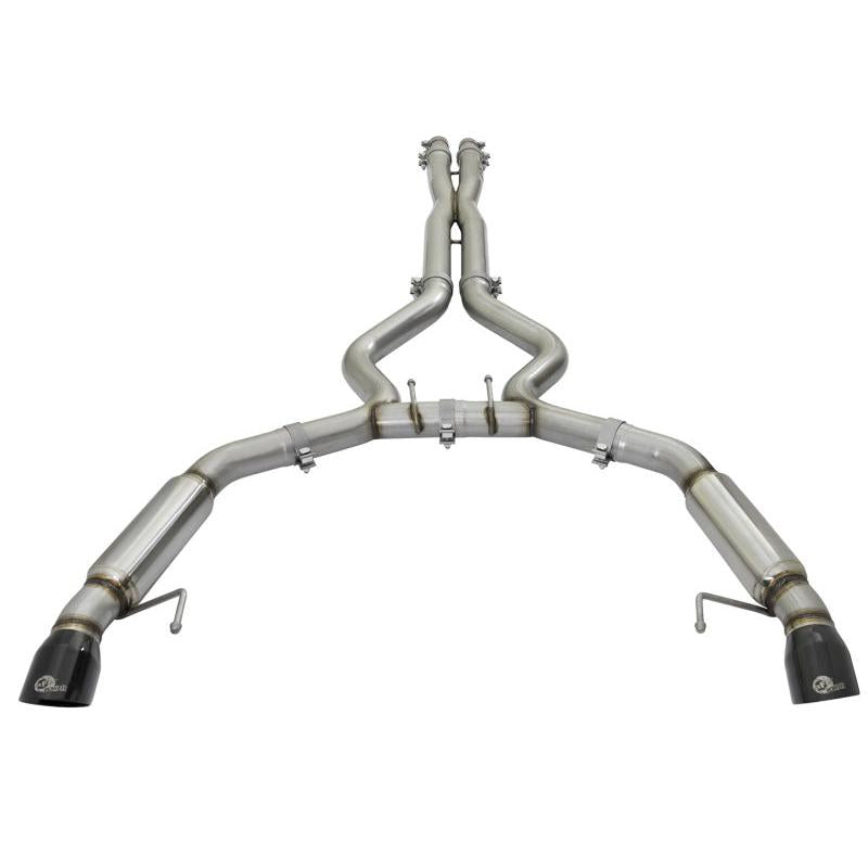 aFe MACHForce XP 3in 304 SS Sport Tone Cat-Back w/ Black Tips 15-17 Ford Mustang V6-3.7L/V8-5.0L-SR1 Performance